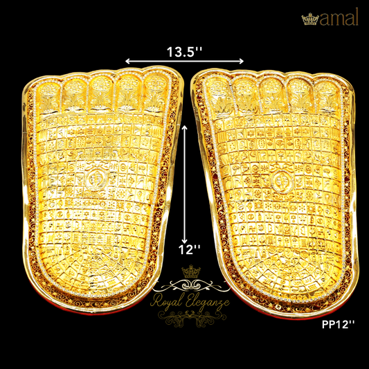 24K Gold Plated Foot print Replica -12''