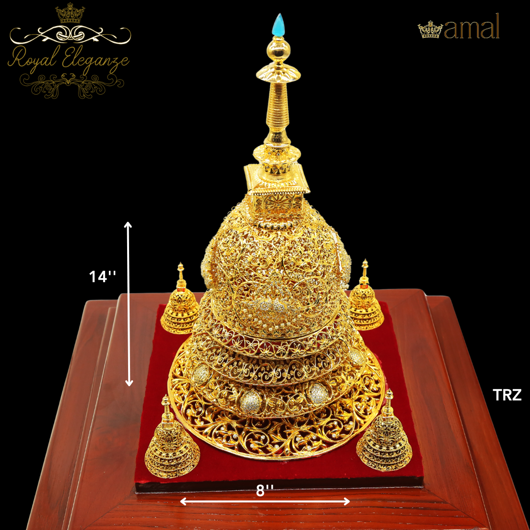 Caving Pagoda Model (With 4 Small Caving Pagoda) -14''