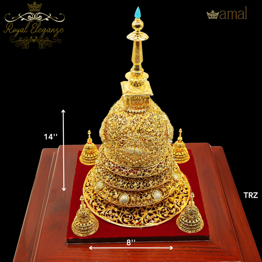 Caving Pagoda Model (With 4 Small Caving Pagoda) -14''