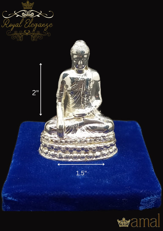 Silver Plated Buddha's Statue - 2''