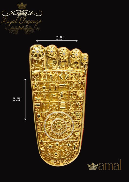 24K Gold Plated Foot print Replica -5.5''